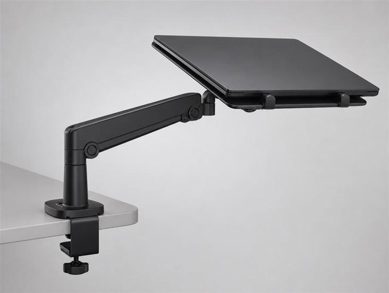 Laptop tray arm