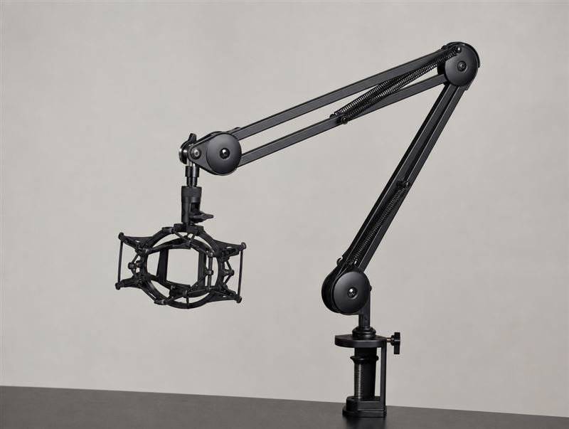 Boom mic arm + shock mount